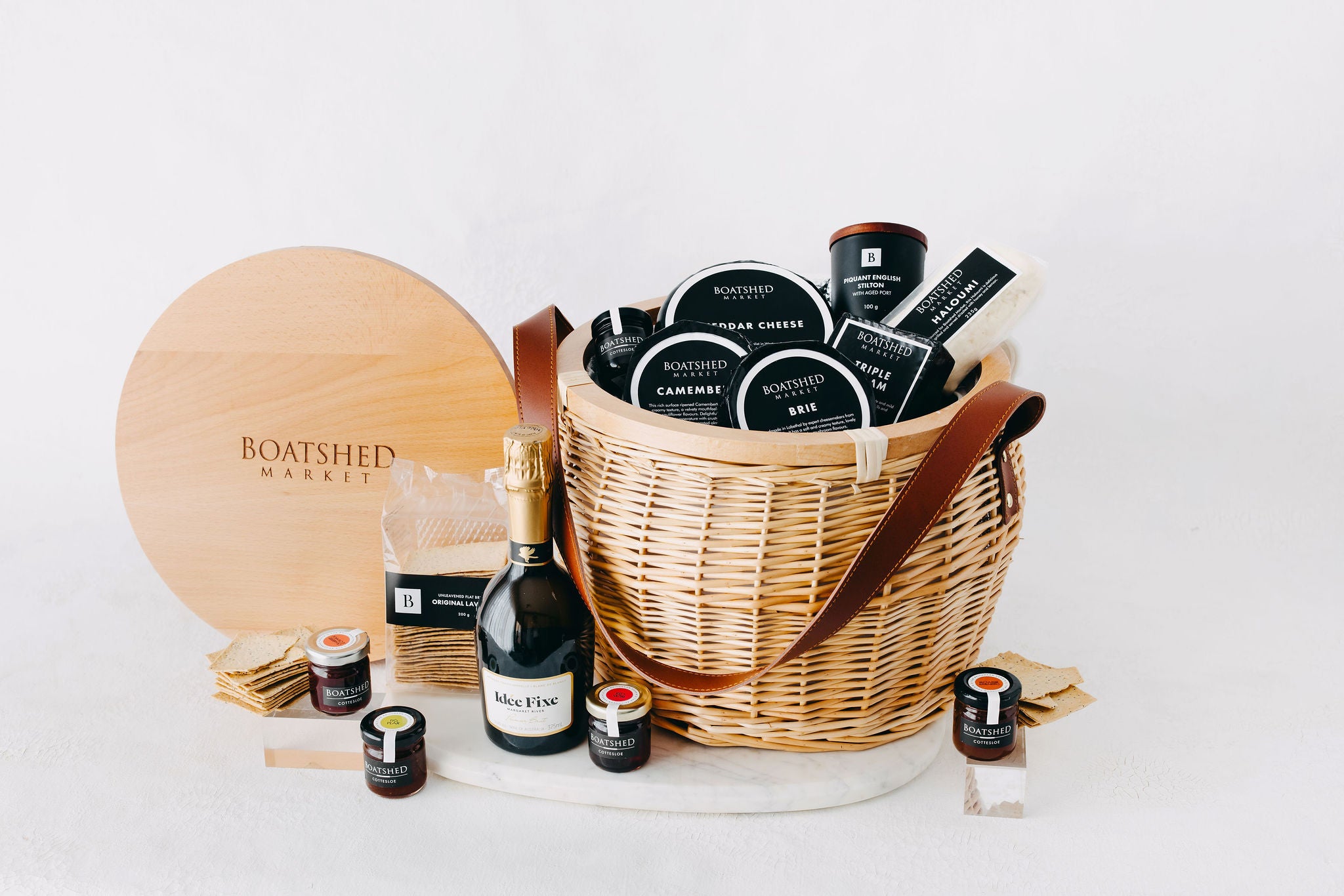 Boatshed Cheese + Bubbles Picnic Basket