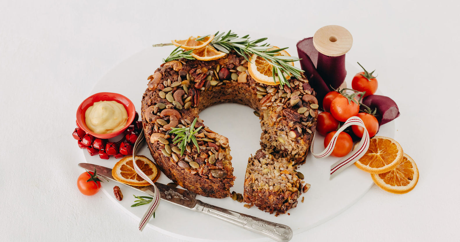 Festive Nut Roast with Hazelnuts, Pepitas & Sage