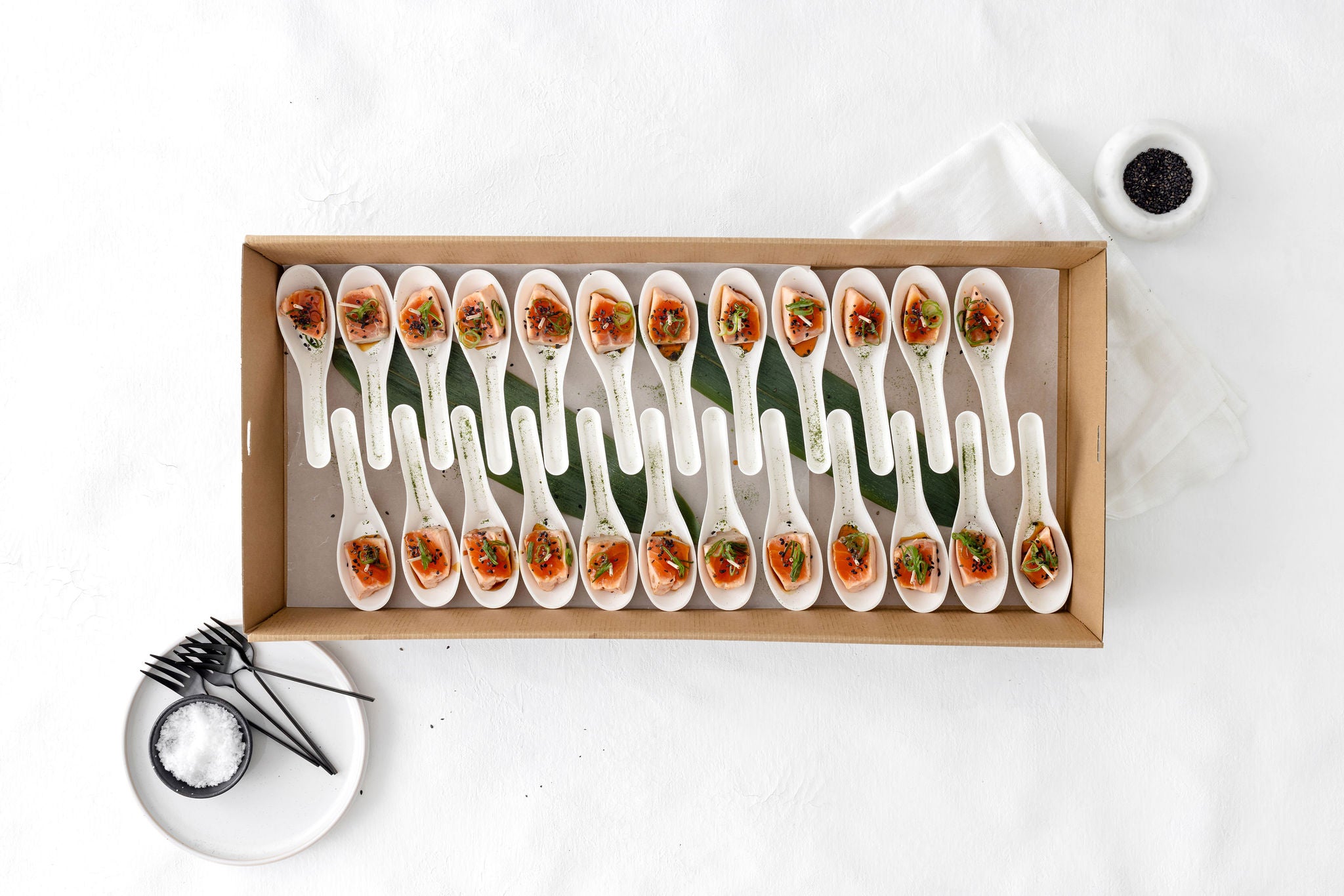 Lightly Seared Teriyaki Salmon Bites